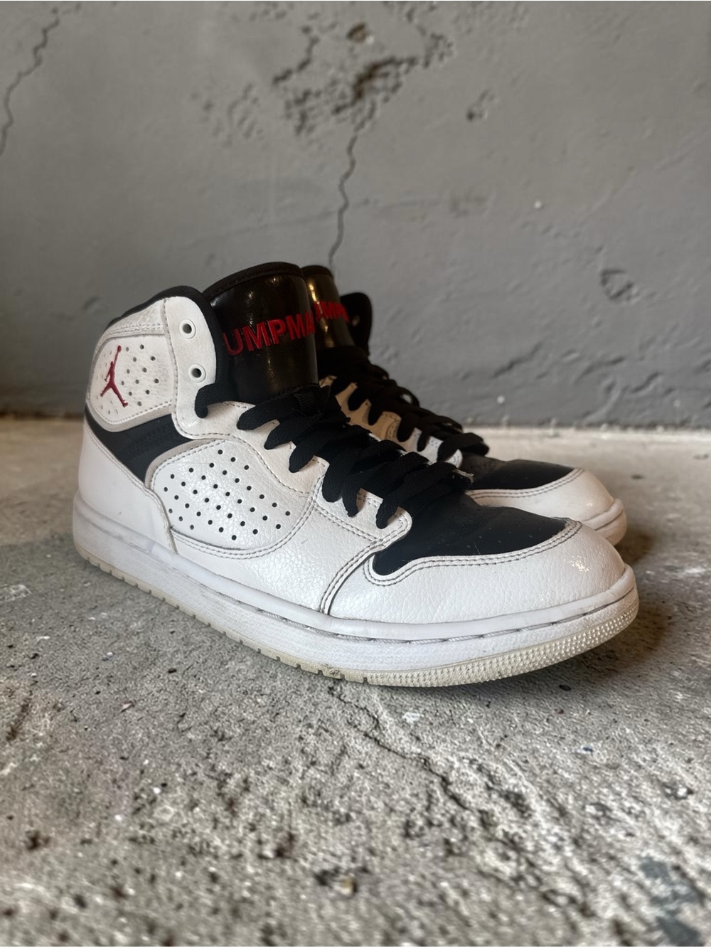 Jordan Men’s High-Top Sneakers — White, Black & Red